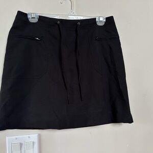 Reitmans Black Classic Skirt Skort with Drawstring